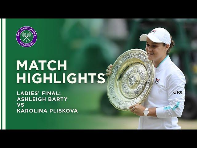 Ashleigh Barty vs Karolina Pliskova | Ladies' Final Highlights | Wimbledon 2021