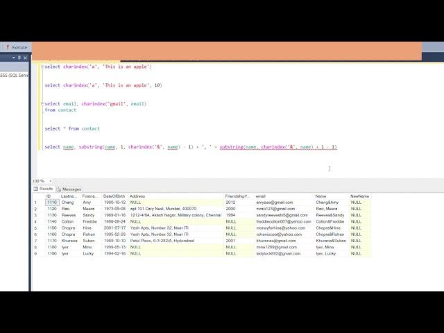 SQL - Lesson 9 - additional string functions (PATINDEX, CHARINDEX, REPLACE, REPLICATE etc.)