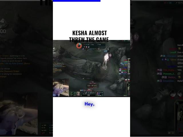 KESHA ALMOST THREW THE WHOLE GAME #Shorts#ShortVideo#GamingShorts#QuickGameplay#ShortGamingClip