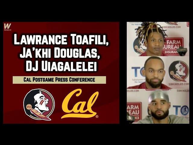 Lawrance Toafili, Ja'khi Douglas, DJ Uiagalelei Cal Postgame Interview | FSU Football | Warchant