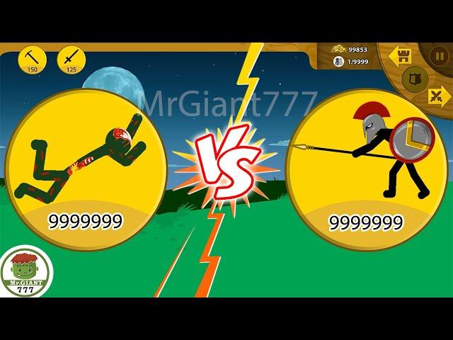 ZOMBIE POUNCER GIANT SUMMON x999999 ZOMBIES VS ATREYOS SPEARTON | Stick War Legacy Mod | MrGiant777