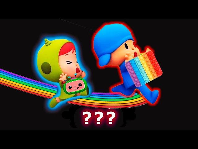 Pocoyo & Nina "Screaming & Running" Sound Variations in 40 Seconds | Pepegos