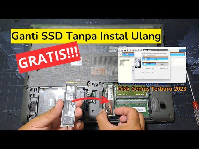 Gratis!!! Ganti SSD Tanpa Install Ulang | Migrasi OS Menggunakan Disk Genius Terbaru 2023