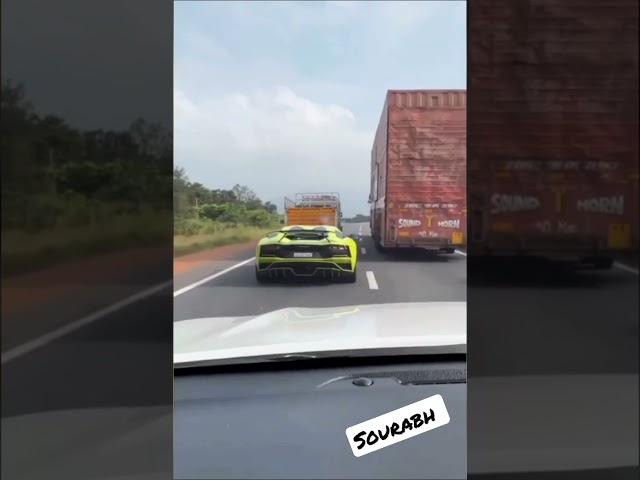 Lamborghini on highway crazy acceleration ️