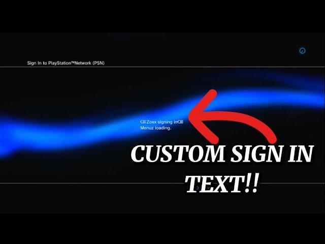 [PS3|TUT] Edit PS3 Signing in text (HEN/CEX/DEX) | ZoexModz