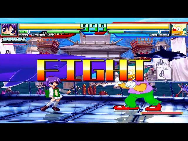 NICK54222 MUGEN: Mio Kouzuki (me) VS Krusty the Clown (BobaFett AI Patched)