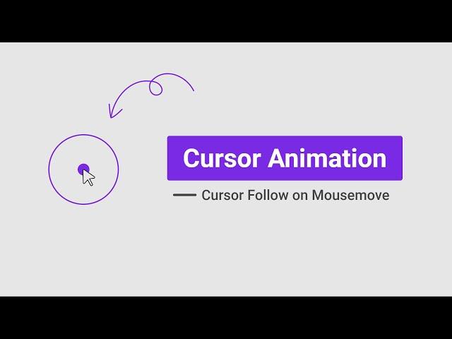 Awesome Cursor Animation On Mousemove Using Html Css and JavaScript | Crown Coder