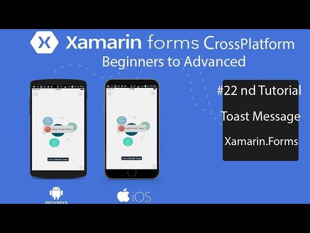 XamarinForms LocalMeassage or Toast Meassage [Tutorial 22]