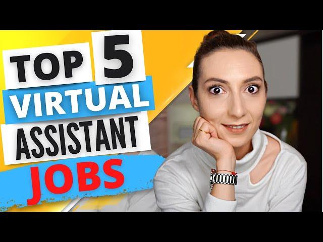 Top 5 Virtual Assistant Jobs FROM HOME for beginners with NO EXPERIENCE - Remote online jobs