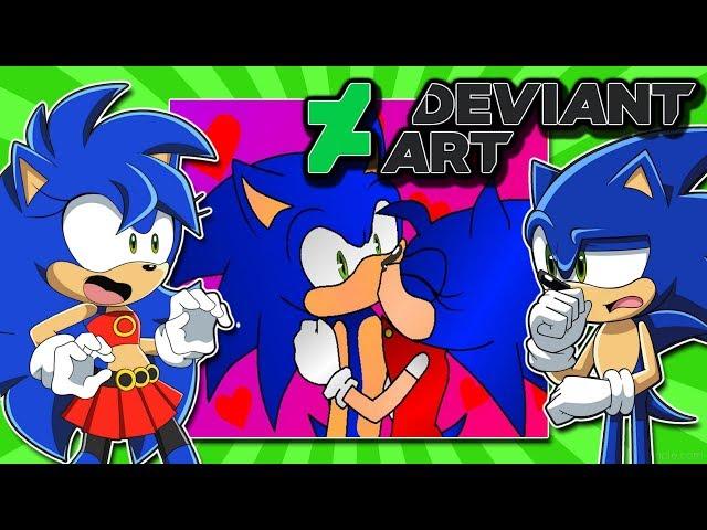 Sonic and Sonica VS DeviantArt - KISSING FEMALE SONIC? (FT Tails)