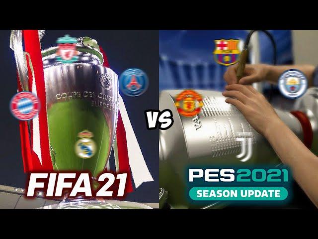 FIFA 21 vs PES 2021 PREDICTS THE CHAMPIONS LEAGUE 2020/21