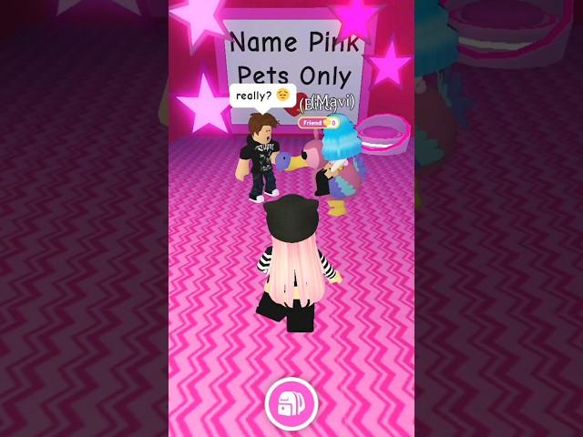 NEIGHBOURS play NAME ONLY PINK PETS in Adopt Me 🩷🫢 #roblox #adoptme #adoptmeroblox #shorts