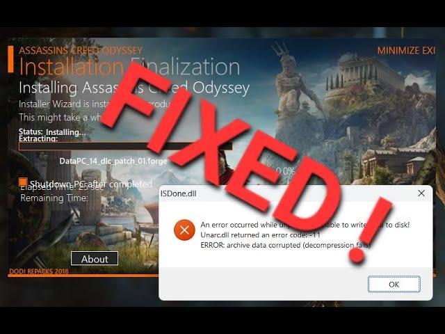 Fix ISDone.dll Unarc.dll - Fitgirl and Dodi Repacks with Proof 2023