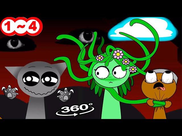 Incredibox Sprunki - CREEPY SPRUNKIES! EP1-4 | Cartoon Animation 360°