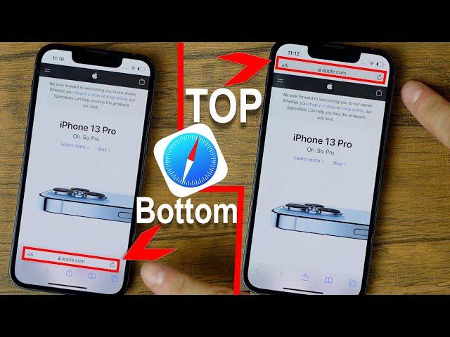 How To Move Safari Search Bar To The Top - iOS 15, iPhone 13, 12, 11...