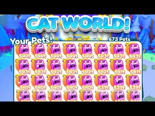 I Got a FULL TEAM of DARK MATTER Helicopter Cats BEST NEW MYTHIC in Pet Simulator X Update!