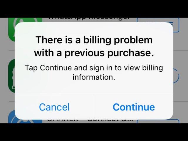 how to fix there is a billing problem with a previous purchase | iPhone | iPad | App Store | 2022