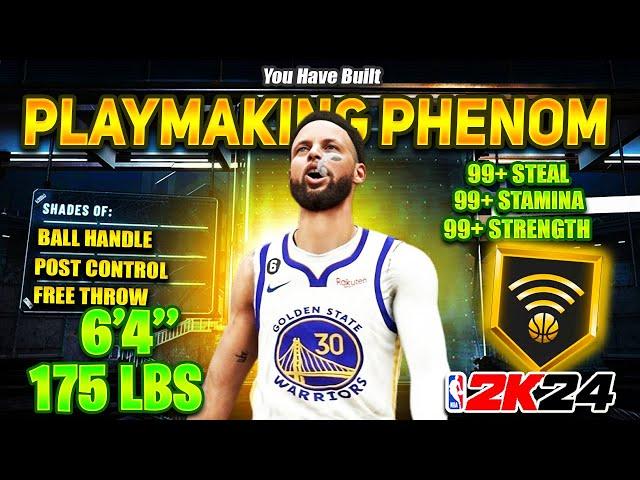 The MOST TOXIC ‘PLAYMAKING PHENOM’ Build To Make For NBA 2K24… BEST ALL AROUND OVERPOWERED PG BUILD!