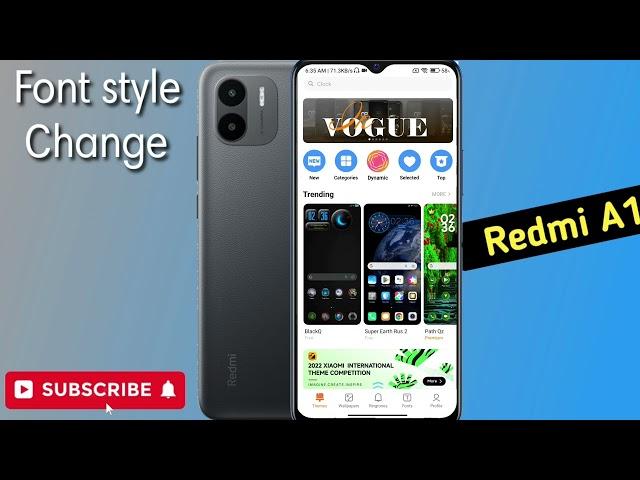 Redmi a1 2022 font style change , redmi a1 me font kaise chnage karen , REDMI A1