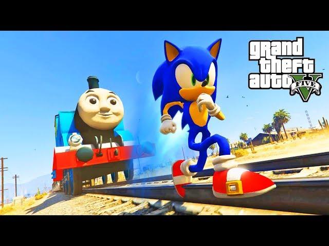 Sonic the Hedgehog vs Thomas the Tank Engine! (GTA 5 Mods)