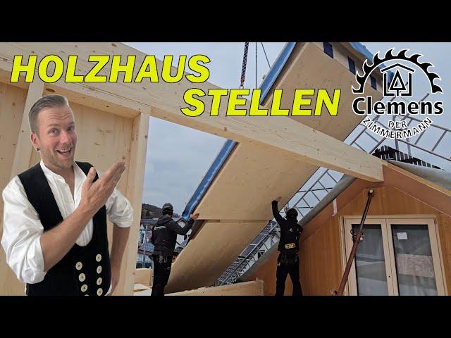 Aus Sicht eines Zimmerers. Ich nehme euch mit, wenn wir ein Holzhaus stellen.