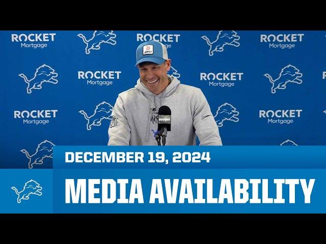 Detroit Lions coordinators meet with the media | December 19, 2024