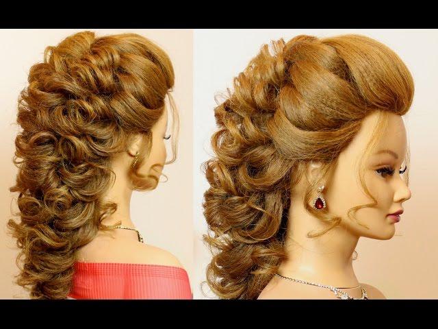 Bridal prom hairstyle for long  hair tutorial step by step