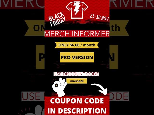 Merch Informer Black Friday Coupon #Shorts