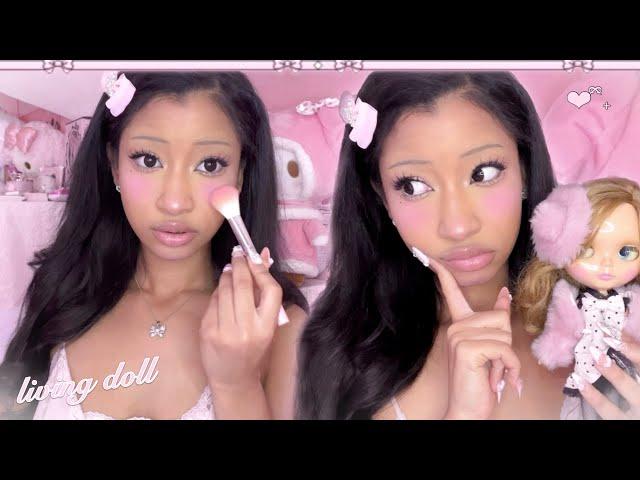 pink irl doll makeup tutorial 