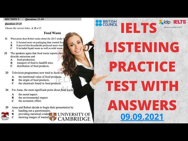 IELTS LISTENING PRACTICE TEST WITH ANSWERS