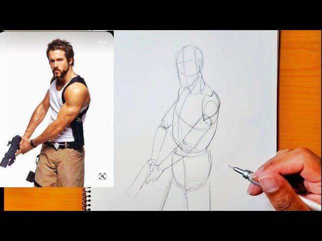 Tutorial: HOW TO DRAW ( For Beginners ) Breaking down poses from reference