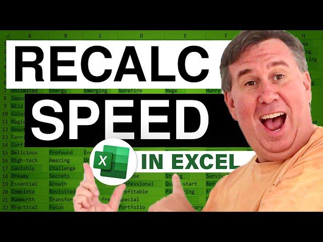 Excel - Boost Your Excel Calculation Speed 100x! Tips from Chas. Williams White Paper - Episode 1011