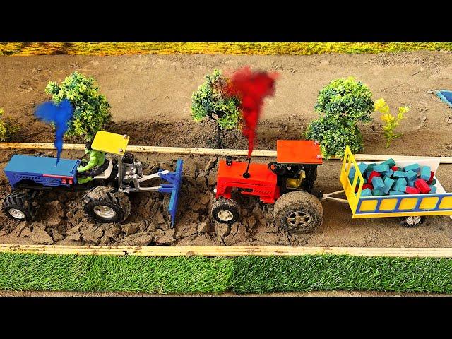 top most creative handmade diy small tractor leveling machine science project @KUKU-Creation