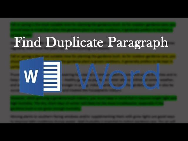 How to find and highlight duplicate paragraphs in word document | MS Word Bangla Tutorial