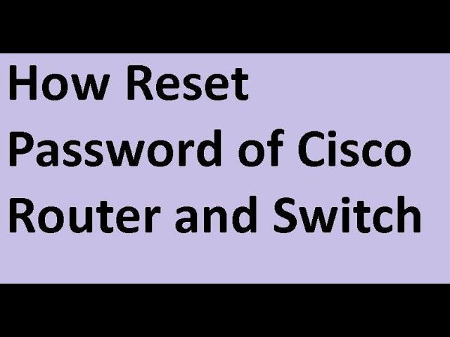 How to reset  login forgotten Password of Cisco Router step by step tutorial  #Cisco #Router