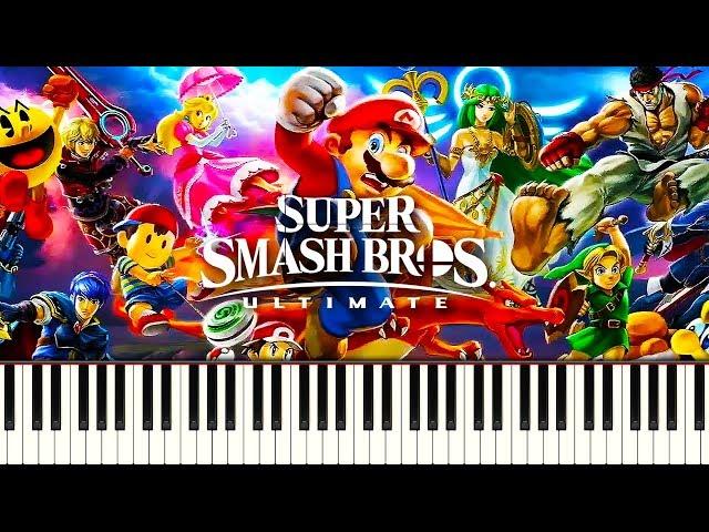 SUPER SMASH BROS. ULTIMATE THEME - Piano Tutorial