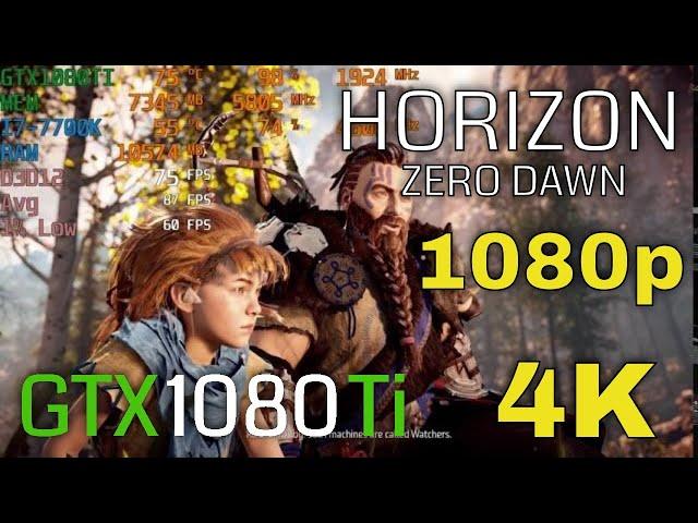 Horizon Zero Dawn Complete Edition GTX 1080 Ti FPS Benchmark Test Ultra Settings 1080p/4K