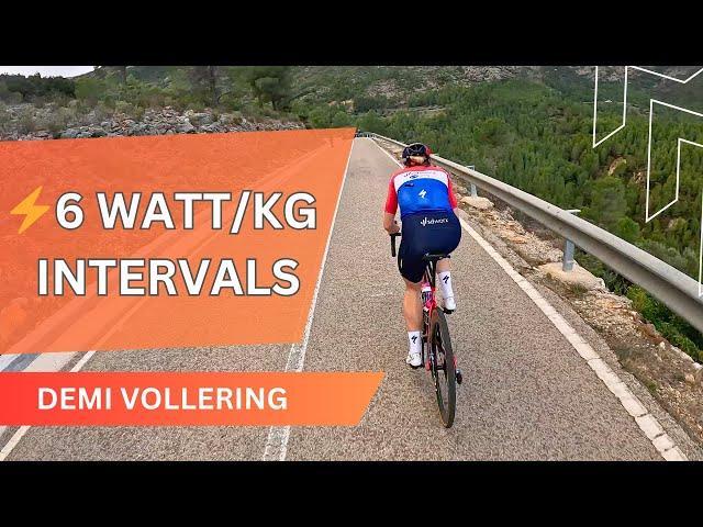 HOW strong are Women Elite Cyclists? | 6watt/kg intervals with DEMI VOLLERING