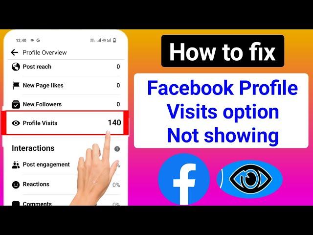 How to fix Facebook profile visits option not showing 2024 | See your visitors
