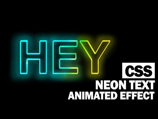 DIY CSS Animated Neon Text Effect Tutorial