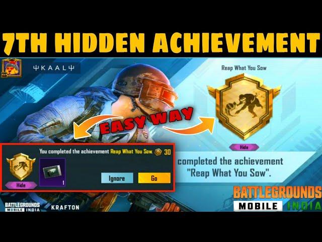 REAP WHAT YOU SOW NEW BGMI HIDDEN ACHIEVEMENT | HOW TO COMPLETE AND COLLECT ACHIEVEMENT POINTS BGMI