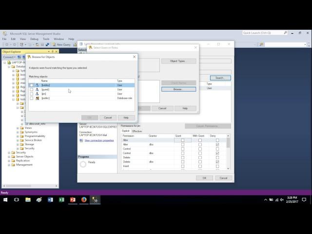 Quick Tutorial - Users and Permissions in SQL Server