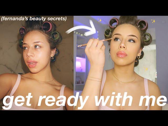 GET READY WITH ME *like we’re on FaceTime*  makeup routine, hair roller tutorial, + beauty  secrets