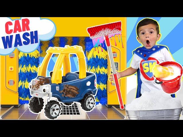 Car Wash for Kids | Mud, Foam, Soap for Children | Car Washing Vehicles for Toddlers | Fun Playtime