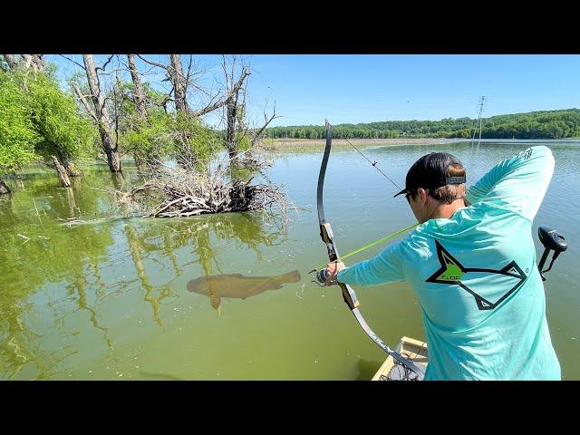 BOWFISHING the Mississippi River for BIG FISH! (DAY SHOOTING)