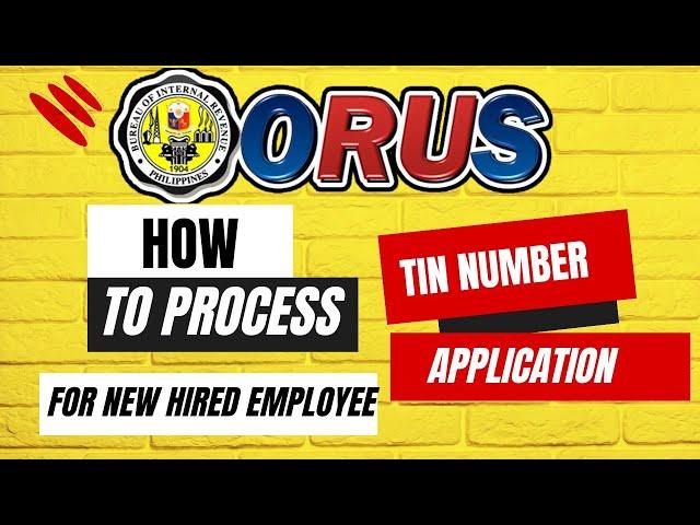 How to apply TIN Number online using ORUS. Employer part and Employee Part. 2023 updated process.