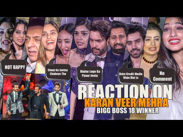 Celebrities/ Contestant Unexpected Reaction on Karan Veer Mehra after Winning Bigg Boss 18 Trophy