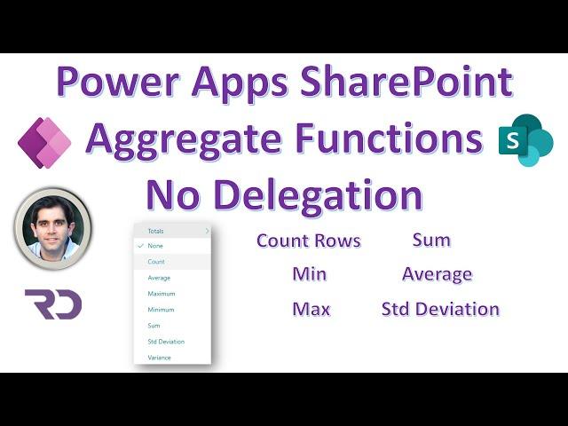 PowerApps delegation warning CountRows SharePoint