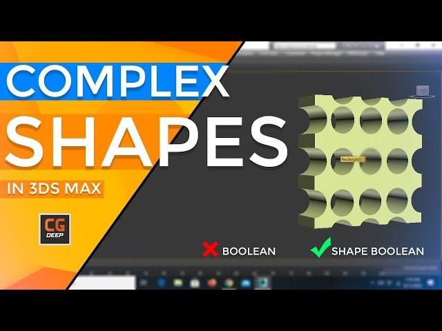 Create Complex shapes in 3ds max with shape boolean tips | tricks | CG Deep | Tutorial | Spline