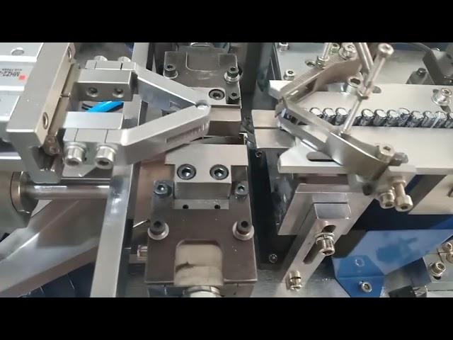 Semi-automatic electrolytic capacitor lead cutting and bending machine